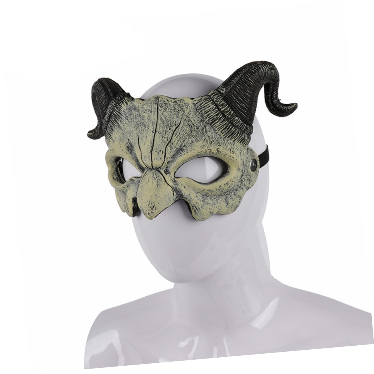 4szt Maska ​​bestii Połowa Oka Halloweenowy Demon Straszny Halloween Maska ​​grozy Szkielet Straszna Maska ​​​​na Twarz Kostiumy Diabła Klakson Demon Diabeł Duch Pu Człowiek Męskie