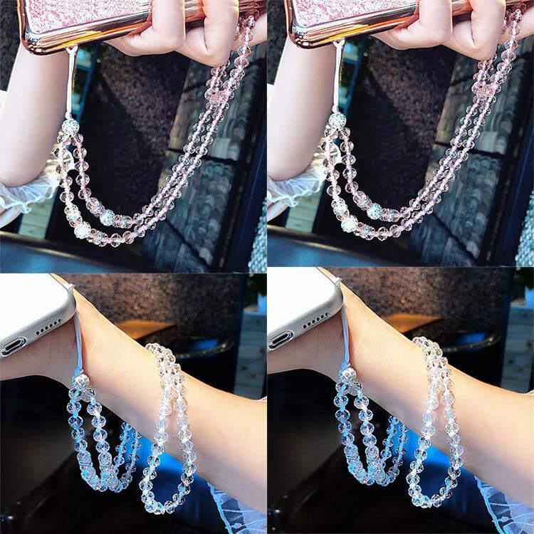 1 Pièce Rose Bohème Antiperte Chaîne De Téléphone Portable Ceinture De