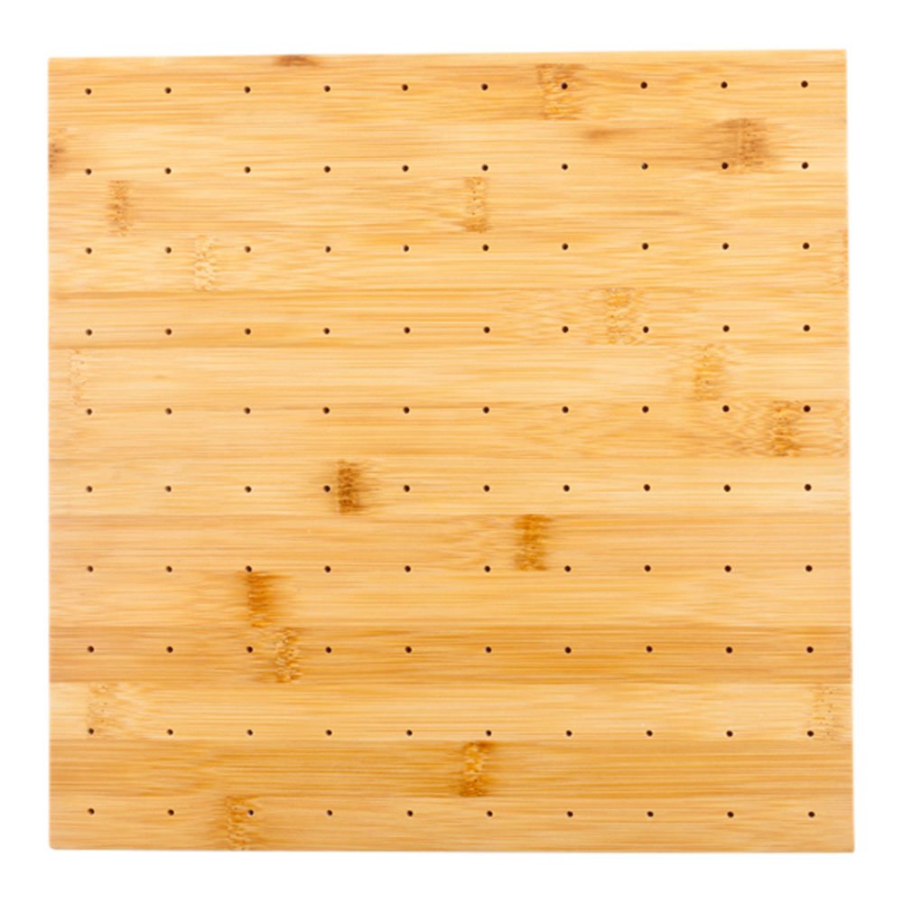 Soporte cuadrado de bambú para brochetas de comida de 12 pulgadas: perfecto para fiestas de cócteles y eventos de catering, soporte de selección biodegradable y respetuoso con el medio ambiente y exhibición de alimentos, 100 hoyos, 1 unidad, artículos par