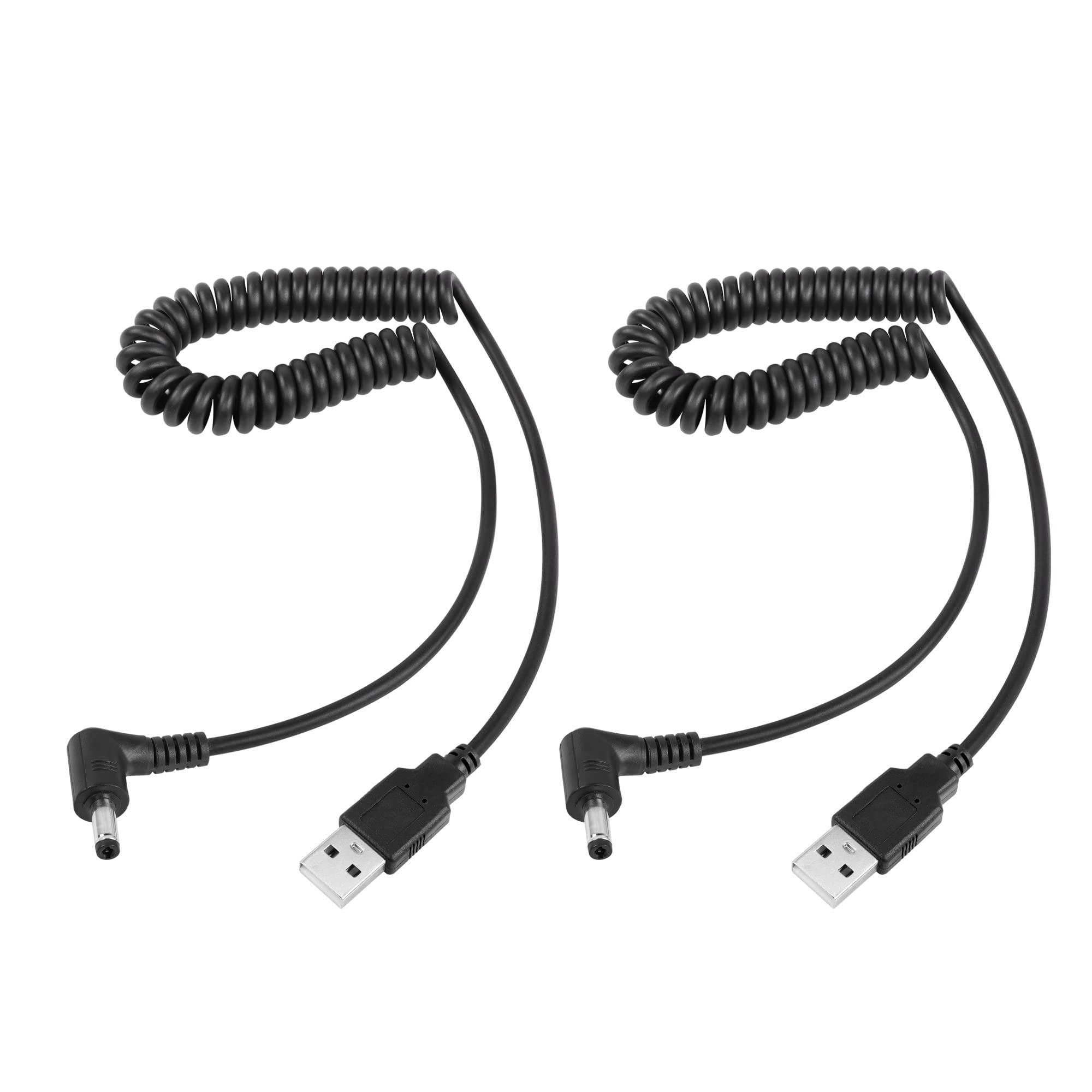 PATIKIL Cavo Alimentazione USB 2.0 A DC 4,0x1,7 Mm – 3 Pezzi, Angolo 90°, Lunghezza 1m, Bianco