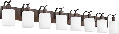 Miniatura 33 de Lámpara de tocador de baño con 4 luces, aplique de pared de níquel cepillado, lámpara de baño moderna con vidrio transparente, VL01BN-4 Níquel