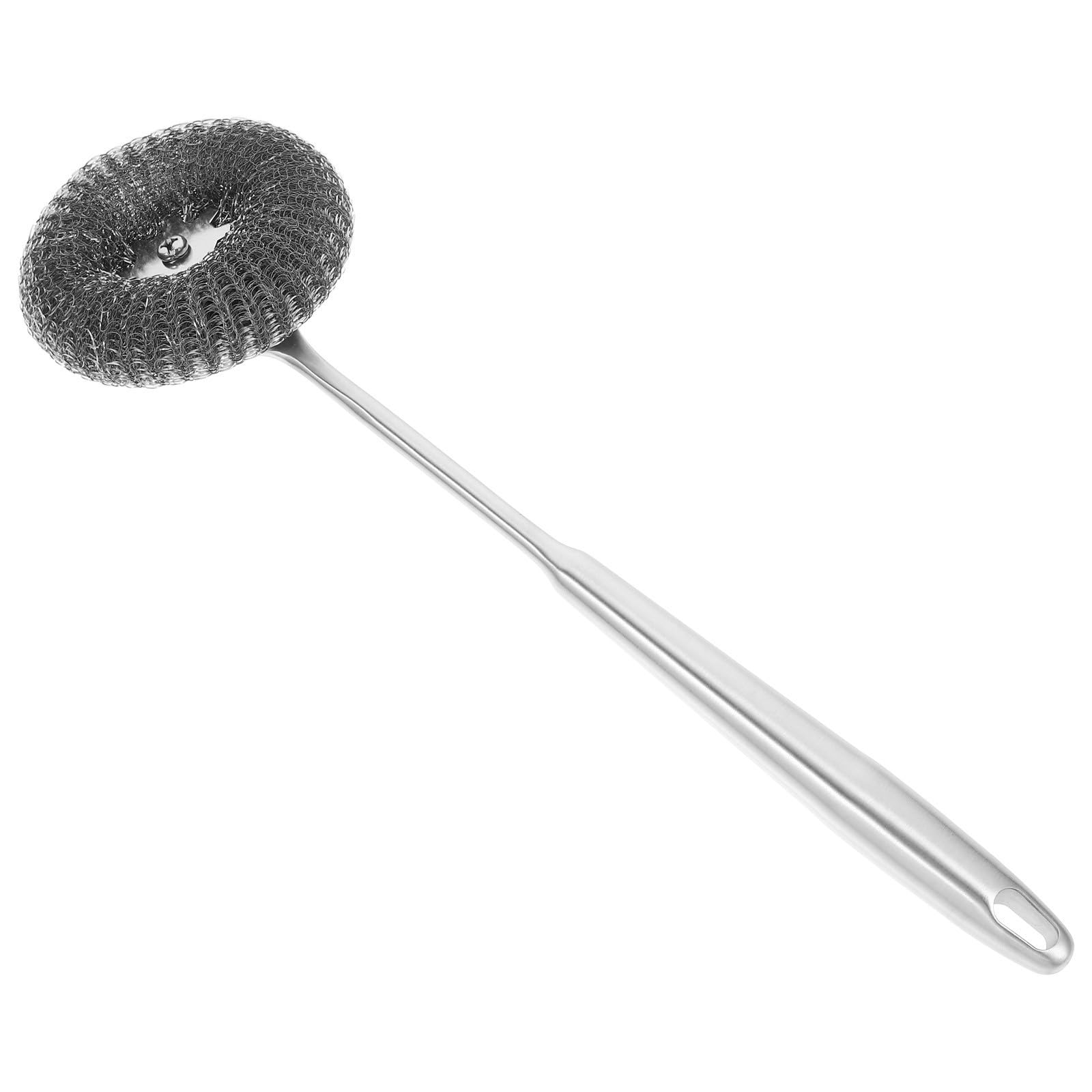 Cepillo de cocina de acero inoxidable para fregar platos en el fregadero diario