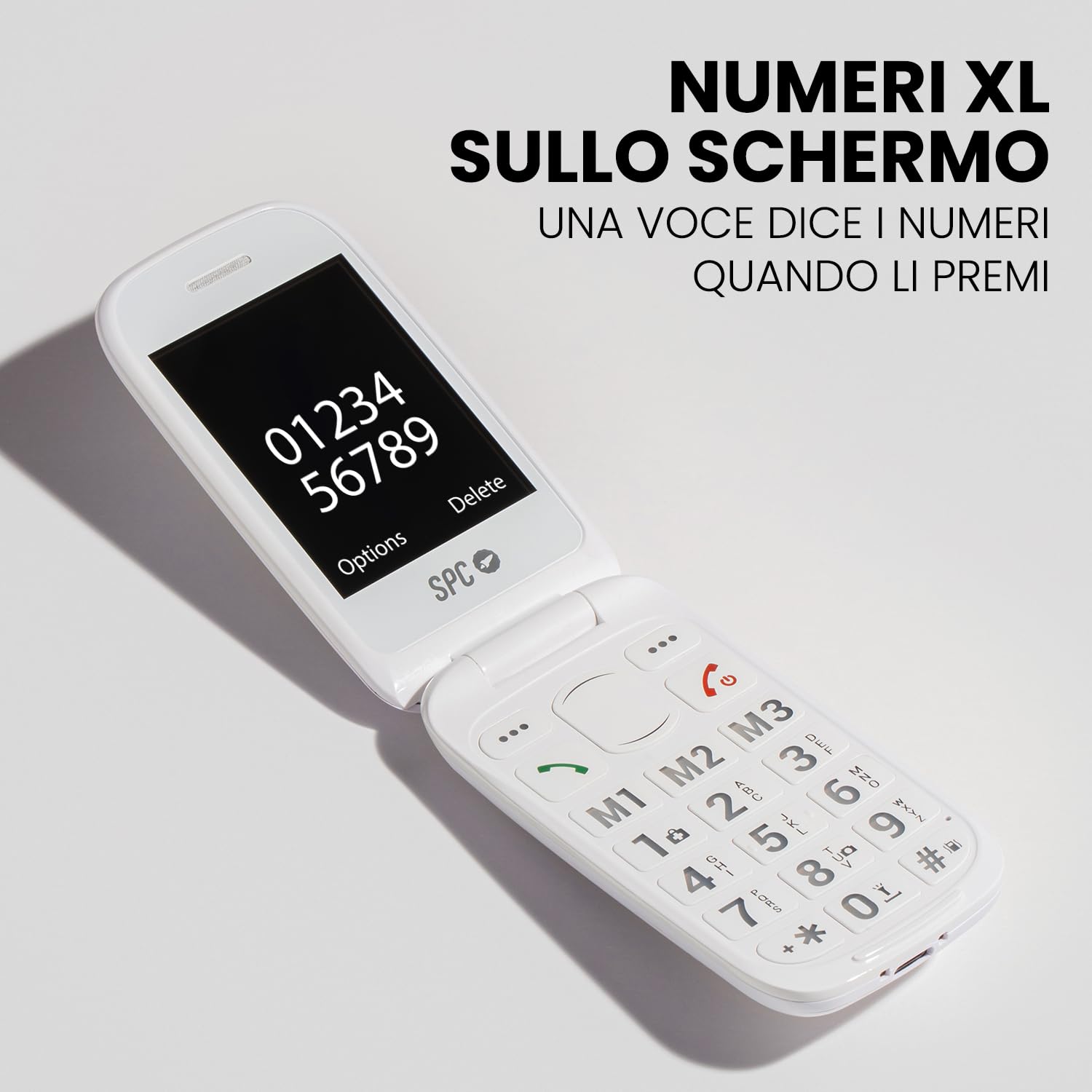 SPC HARMONY 2 - Cellulare senior, tasti molto grandi, 4G, Nero | Doppio display antigraffio (2,8"+1,77"), base, SOS, suoneria 104dB, compatibile con apparecchi acustici