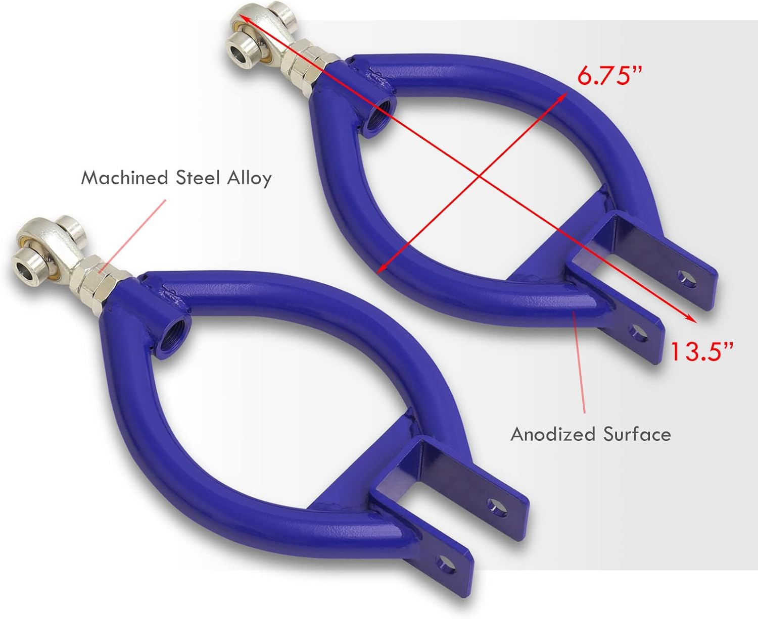 AJP Distributors Rear Upper Suspension Adjustable Pillowball Control Arms Camber Kit Blue Compatible/Replacement For 240SX S13 / 300ZX Z32 Fairlady Z 1989 1990 1991 1992 1993 1994 89 90 91 92 93 94