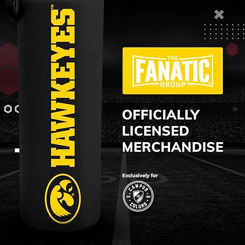 Vista 5 de Campus Colors Botella de agua de acero inoxidable de la NCAA, tapa giratoria, 24 onzas, clip de transporte, mantiene tus bebidas calientes o frías