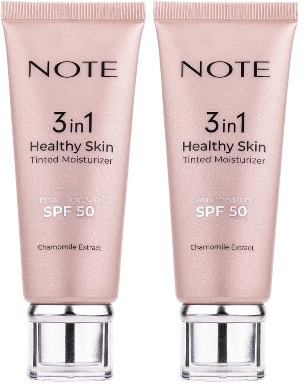 Note Cosmetics 3 in 1 Healthy Skin Light Tinted Moisturizer 50 SPF Renk Ton Eşitleyici Aydınlatıcı Krem, 00 Açık Ton (2 paketi)