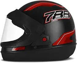 CAPACETE FECHADO PRO TORK NEW SPORT MOTO PRETO - VERMELHO TAM. 60
