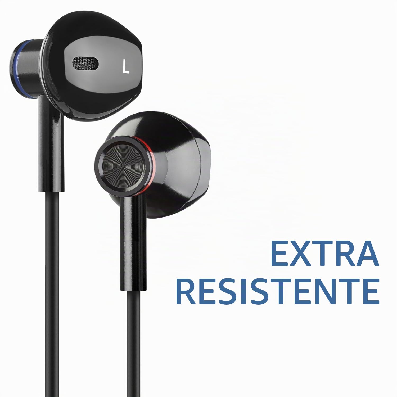LUDOS NOVA Cuffie con tecnologia a tubo d'aria – Auricolari cablati | anti-radiazioni ed EMF-free con camera del driver remota e microfono antirumore – Cuffie a zero emissioni EMF per lavoro