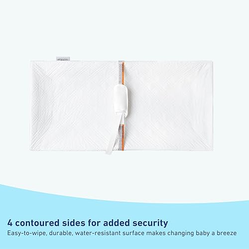 Miniatura 3 de Graco Cambiador contorneado de 4 lados de alta calidad (blanco) - Certificado GREENGUARD Gold, cambiador de bebé certificado impermeable JPMA con 4