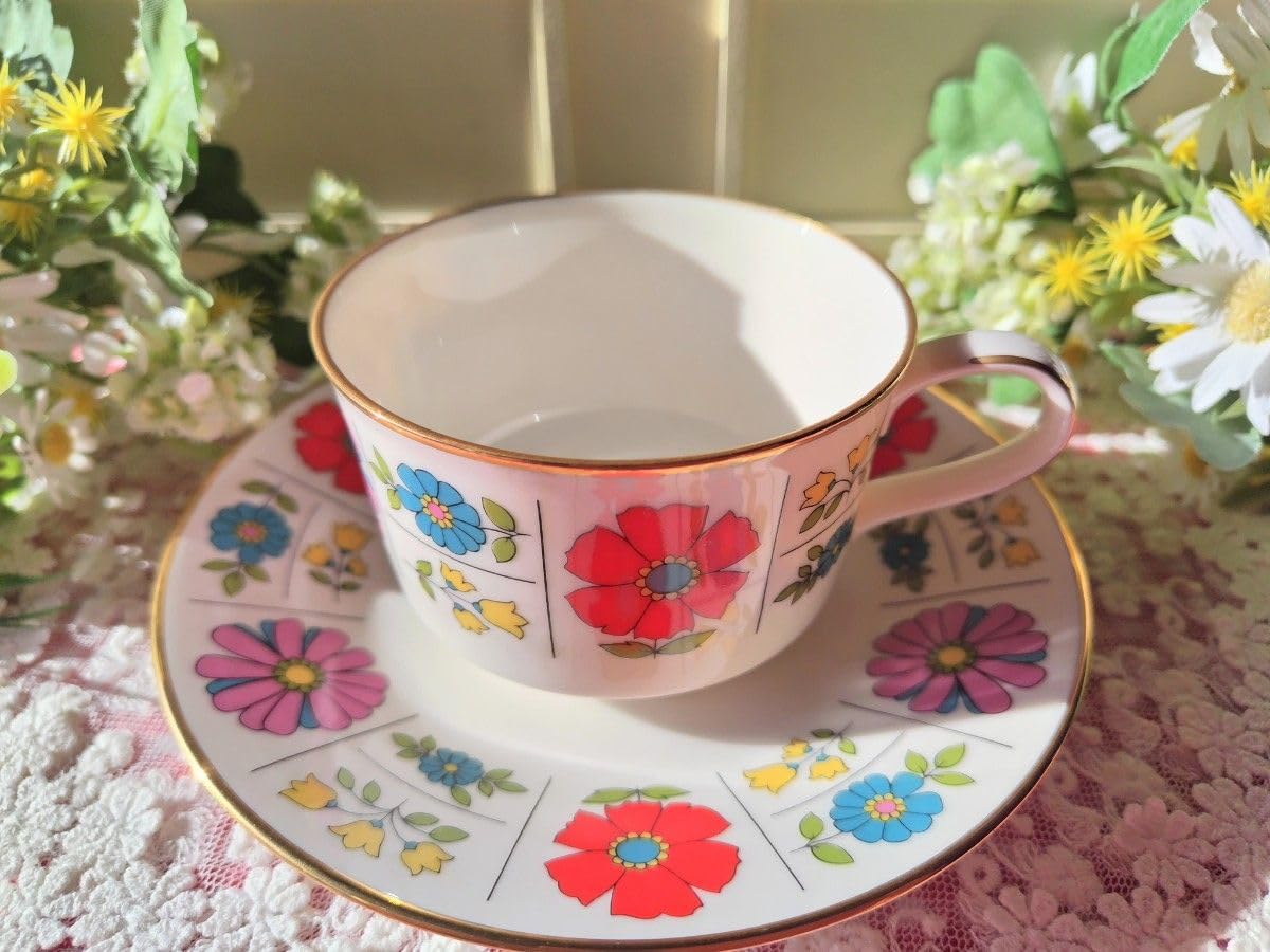 Amazon | Noritake ノリタケ アイボリーチャイナ レトロ ポップ 花模様