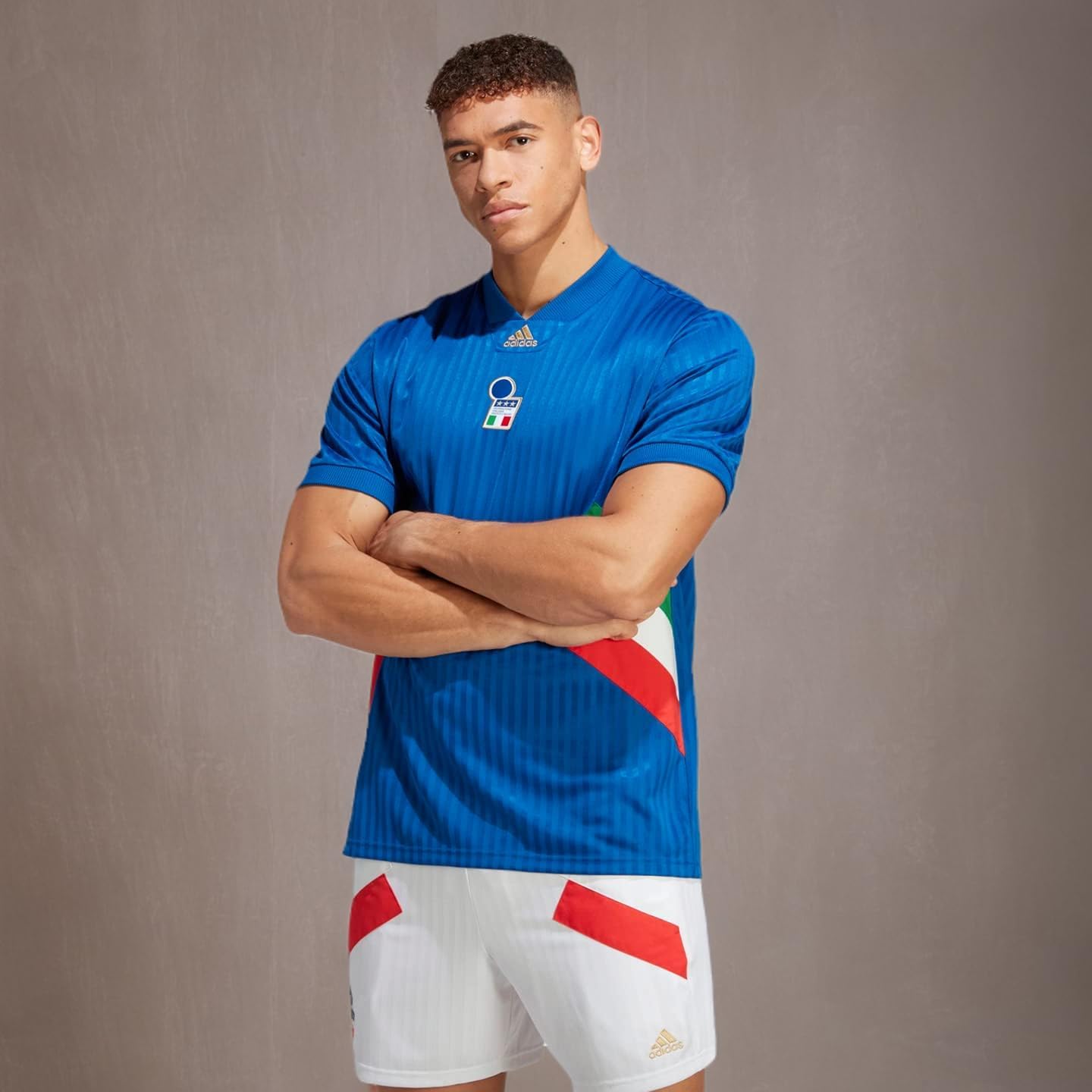 adidas Men's Soccer Collection Icon Jerseys (as1, Alpha, x_l, Regular, Regular, Italy)