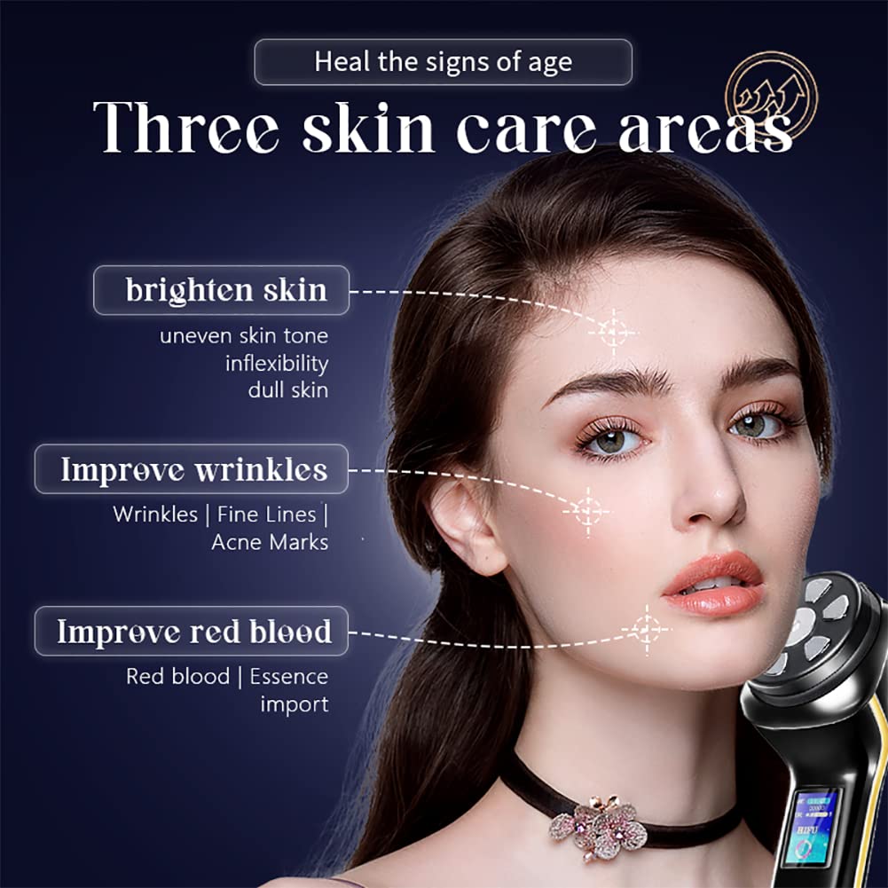 Máquina de Belleza de Estiramiento Facial HIFU Dispositivo de Belleza Ultrasónico RF 4 en 1 Estiramiento de la Piel Eliminación de Arrugas Antienvejecimiento Cuidado EMS Instrumento de Belleza