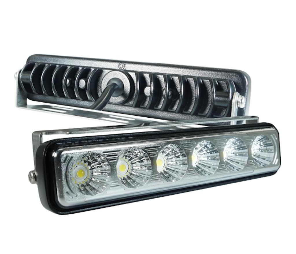 Jupiter Lighting 12V LED Work Lamp Pair, 600lm Flood Light, Black Housing, 6 LEDs per Light, Heavy-Duty Exterior Light for RV, Trailer Camper, Trucks and Equipment (03-401)