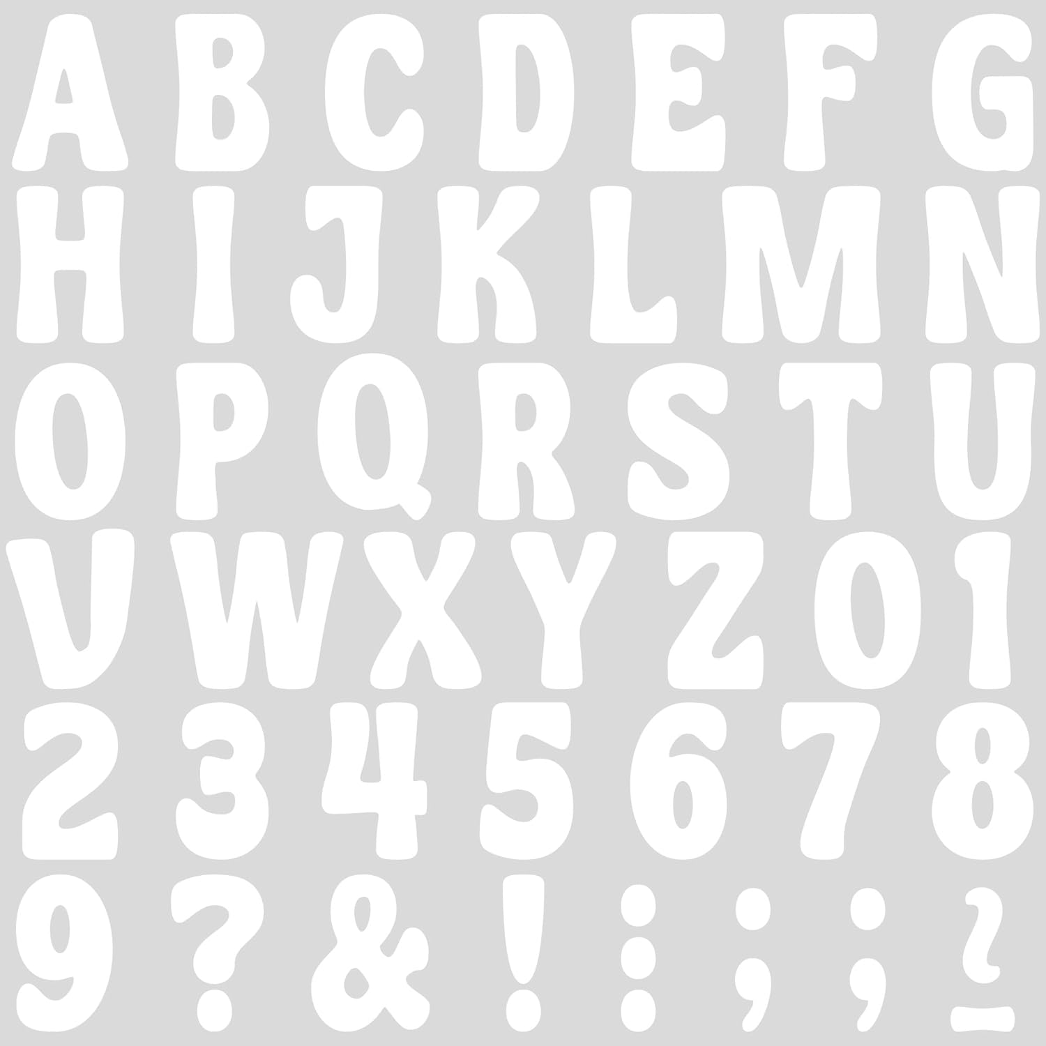 250 PCS Bulletin Board Letters 20 Sheets Letter Stickers Large Alphabet Stickers Vinyl Self-Adhesive Letters for Poster Boards Mailbox Number Classroom Display Craft Home School Decor(White,3 Inch)