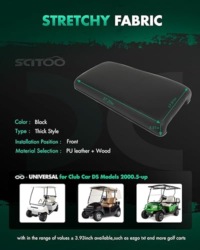 Miniatura 2 de SCITOO Conjunto de respaldo de asiento delantero para Club Car DS 2000.5-up carrito de golf, cojines de reemplazo de estilo de fábrica