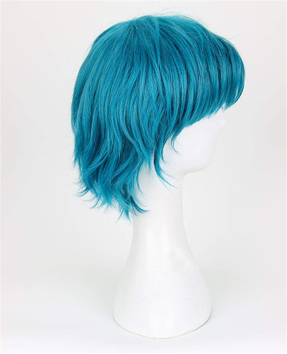 Xingwang Queen Anime Cosplay Wig Short Blue Green Women Girls' Party Wigs with Free Cap