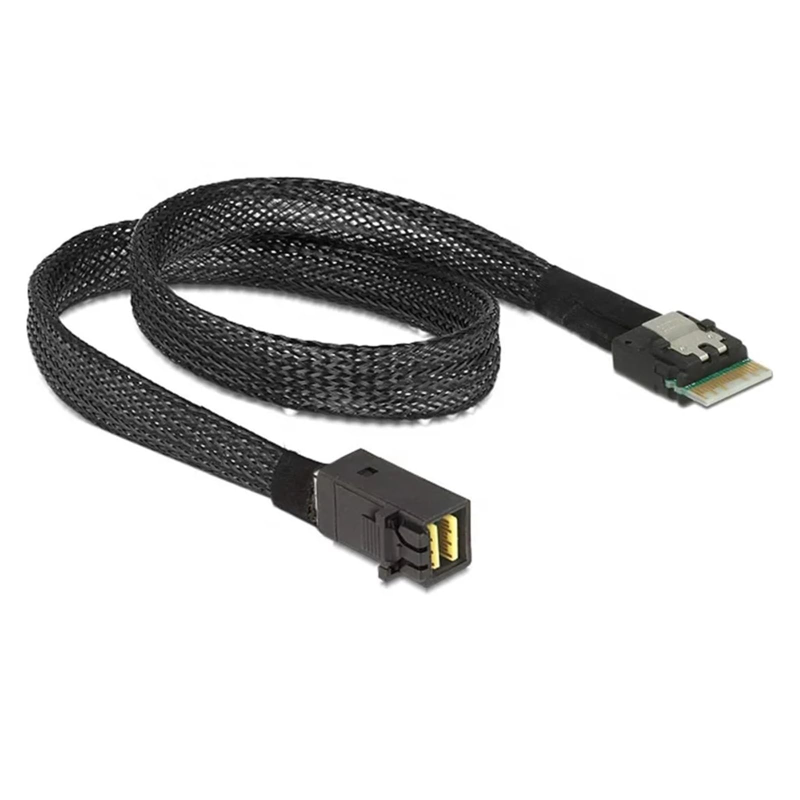 Kabel do transmisji danych Slim Line S*A*S 4.0 SFF-8654 4i 38-pinowy host do HD MI NI S*A*S 4i SFF-8643 36-pinowy kabel docelowy (0,5 m)