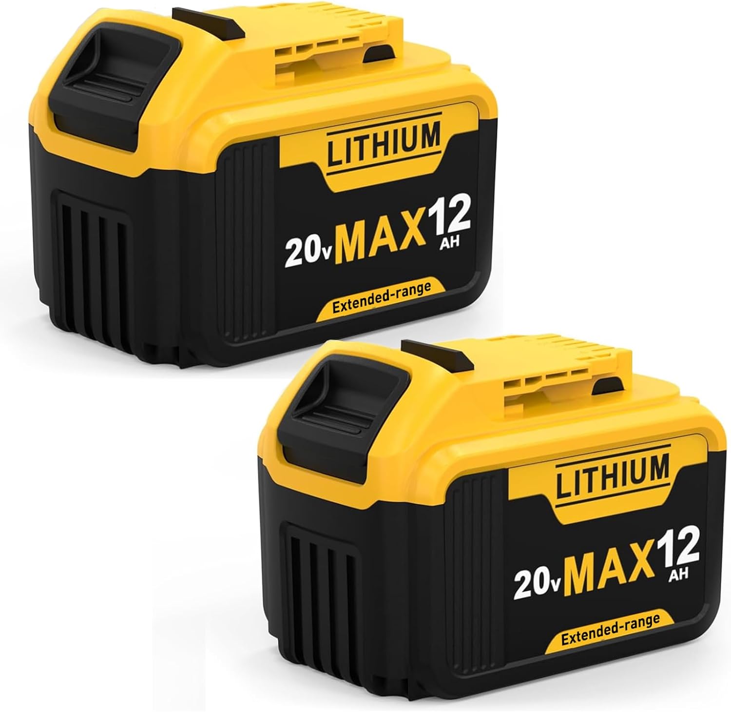 2Pack 20V 8.0Ah Lithium Replacement for Dewalt 20V Max Battery,Compatible with DeWalt 20v Battery DCB203 DCB204 DCB206 DCB202