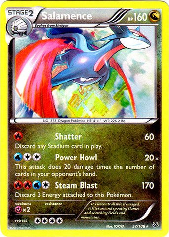 Pokemon - Salamence (57/108) - XY Roaring Skies - Holo