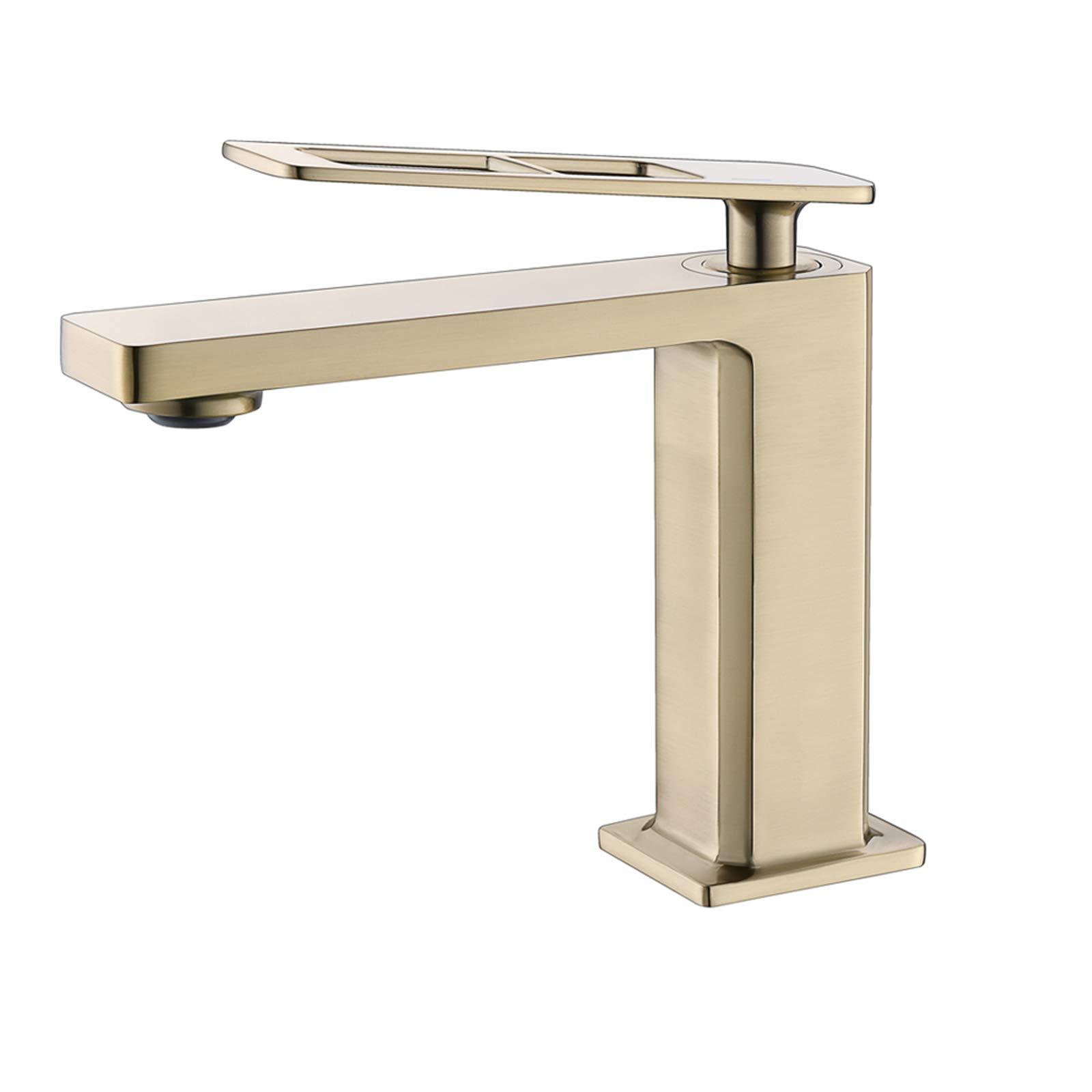 Shower Set Basin Mixer Tap Brushed Gold Bathroom Sink Faucet Hot and Cold Mixer Lavatory Faucet Single Handle