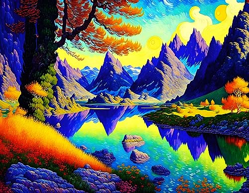Affiches sur toile pour murs vides image paysage ensoleille deco lumineuse SERENDIPITP 58 x 90 cm