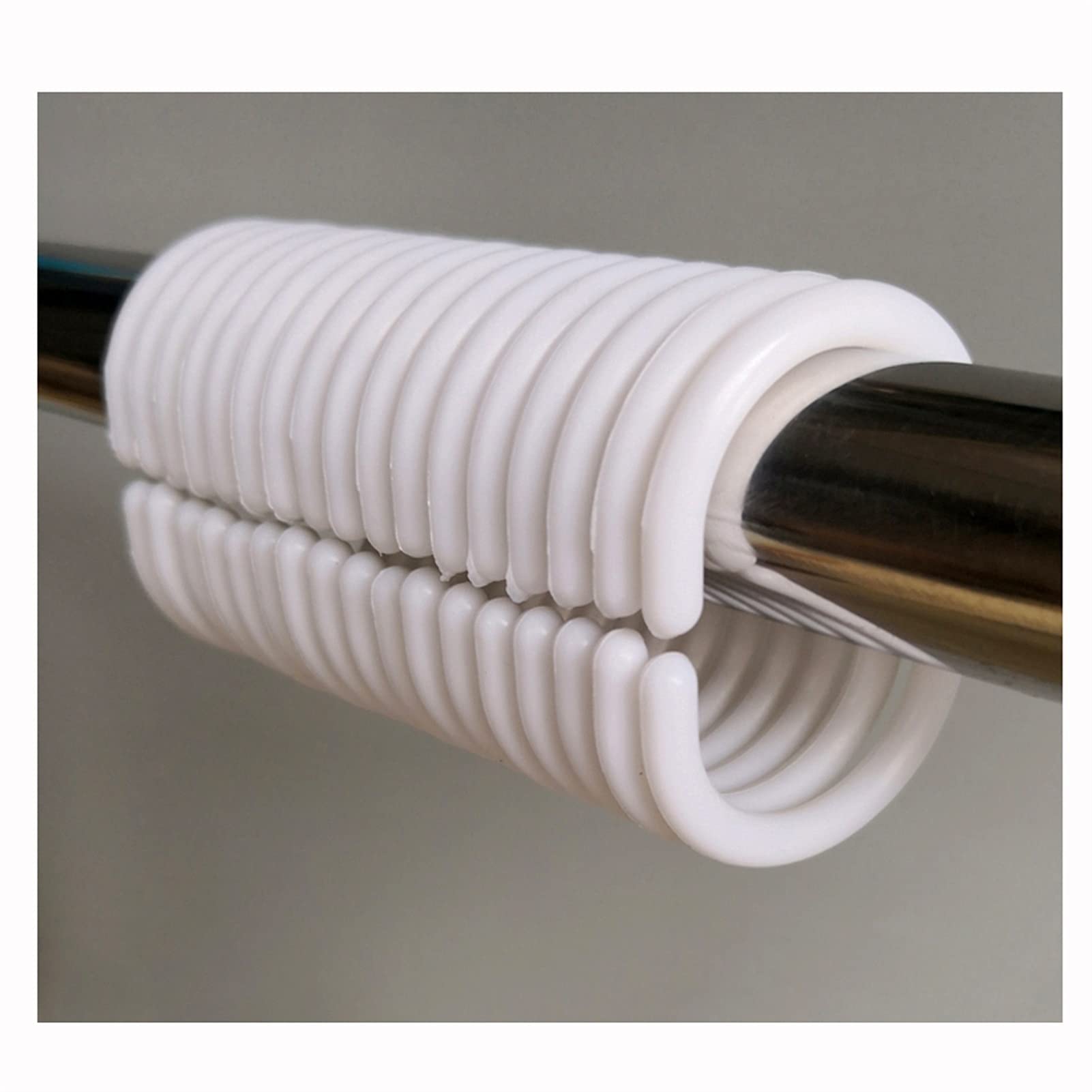 Anelli per tende Doccia tenda a forma di c a forma di plastica gancio bianco fibbia anello appeso vestiti gancio accessori da 1,1 pollici for anello for tende Anello per tende da finestra(SET OF 240)