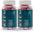 WEEM Hair Skin and Nails Gummies - Supports Healthy Hair - Vegan biotin Vitamins for Women & Men Supports Faster Hair Growth, Stronger Nails, Healthy Skin, Extra Strength (2)