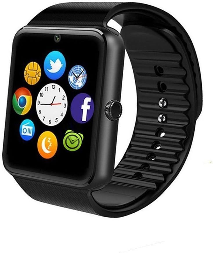 Beaulyn GT08 Bluetooth Smart Watch for Android Phones，Smart Watch with SIM Card Slot,Call,Massage,for iOS iPhone and Android Phones Samsung ZTE Sony LG Smartphones, Sweatproof (Black)