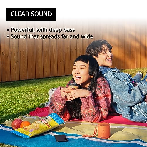Sony SRS-XB100 - Draadloze Bluetooth, Draagbaar, Lichtgewicht, Compact, Buiten, Reisluidspreker, Duurzaam IP67 Waterdicht & Stofdicht, 16 HR Batterij, Riem, Handsfree bellen, Nieuw Model, Oranje - Afbeelding 5