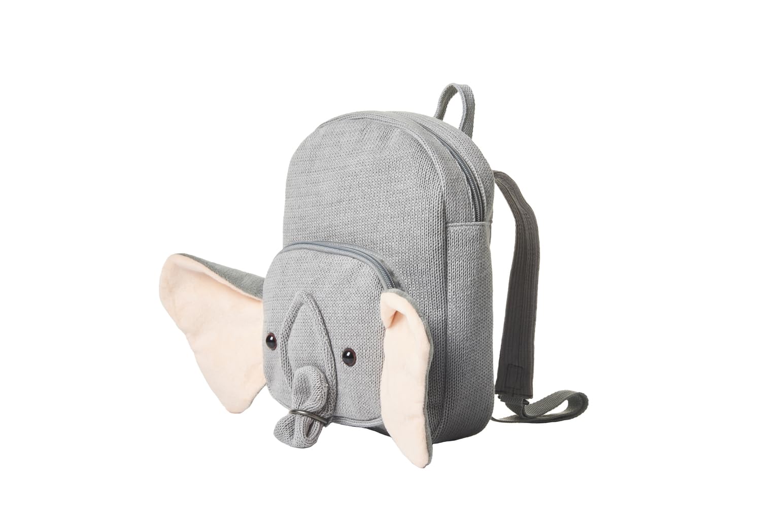 Mochila infantil algodón elefante gris