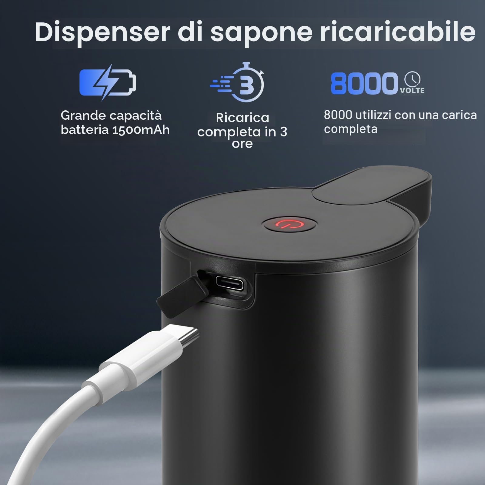 LAOPAO Dispenser Sapone Schiuma Automatico Acciaio Inossidabile: 2 Modalità | Pompa Anti-Otturazione, 0.2s Rapido Sensore, USB Ricaricabile, Impermeabile, per Bagno Cucina Lavaggio Mani e Stoviglie