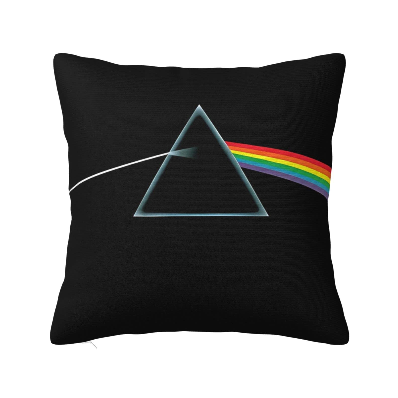 Ezkyztlw As Pic Pink Rainbow Floyd Decorative Throw Pillow Covers Pillow Case Home Decorative Square Pillowcases For Home Room Bed Sofa Decor 18"X18"