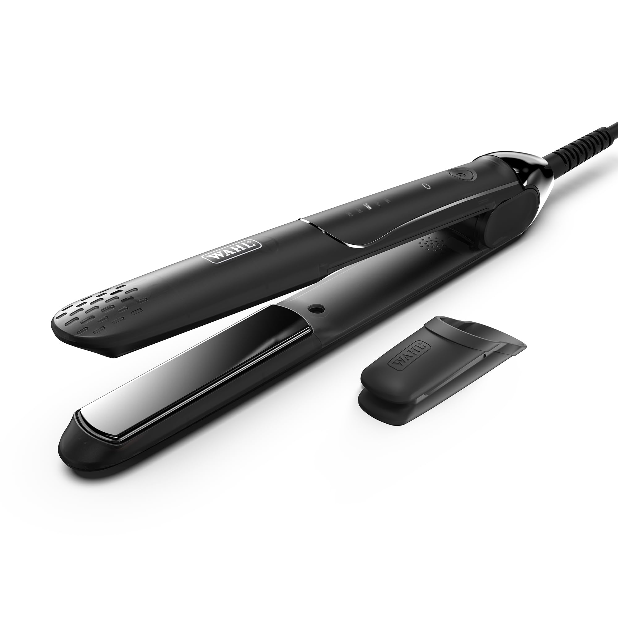 Wahl Pro Glide Plancha De Pelo - Placas Cerámicas Con Queratina, Temperatura Ajustable y Calentamiento Rápido - Negro
