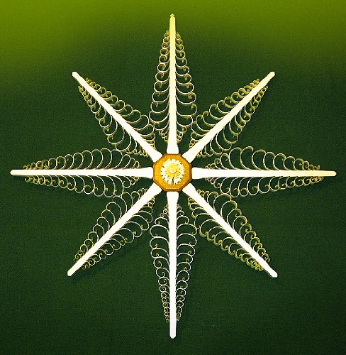 Stern Weihnachtsstern Fensterbild Echt Handarbeit Erzgebirge 38 cm NEU