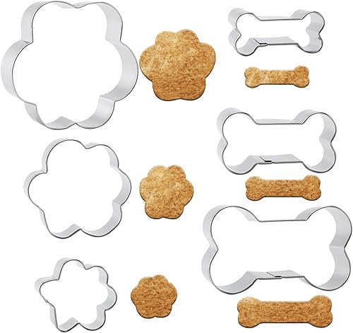 Miniatura 7 de Cortador de galletas para perros, juego de 6 moldes de acero inoxidable para galletas, incluye Border Collie, Chihuahua, Labrador, Rochin,