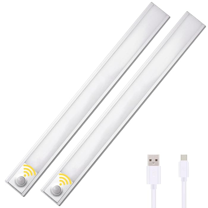 Buy Tipace 2Pack LED Motion Sensor Light,Silver 3 Color