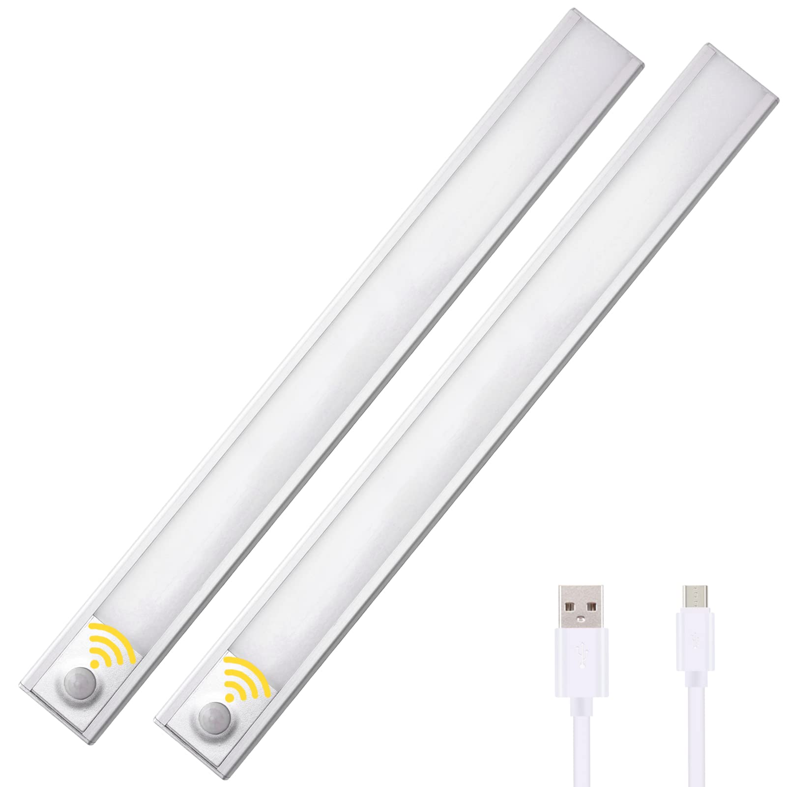 Buy Tipace 2Pack LED Motion Sensor Light,Silver 3 Color