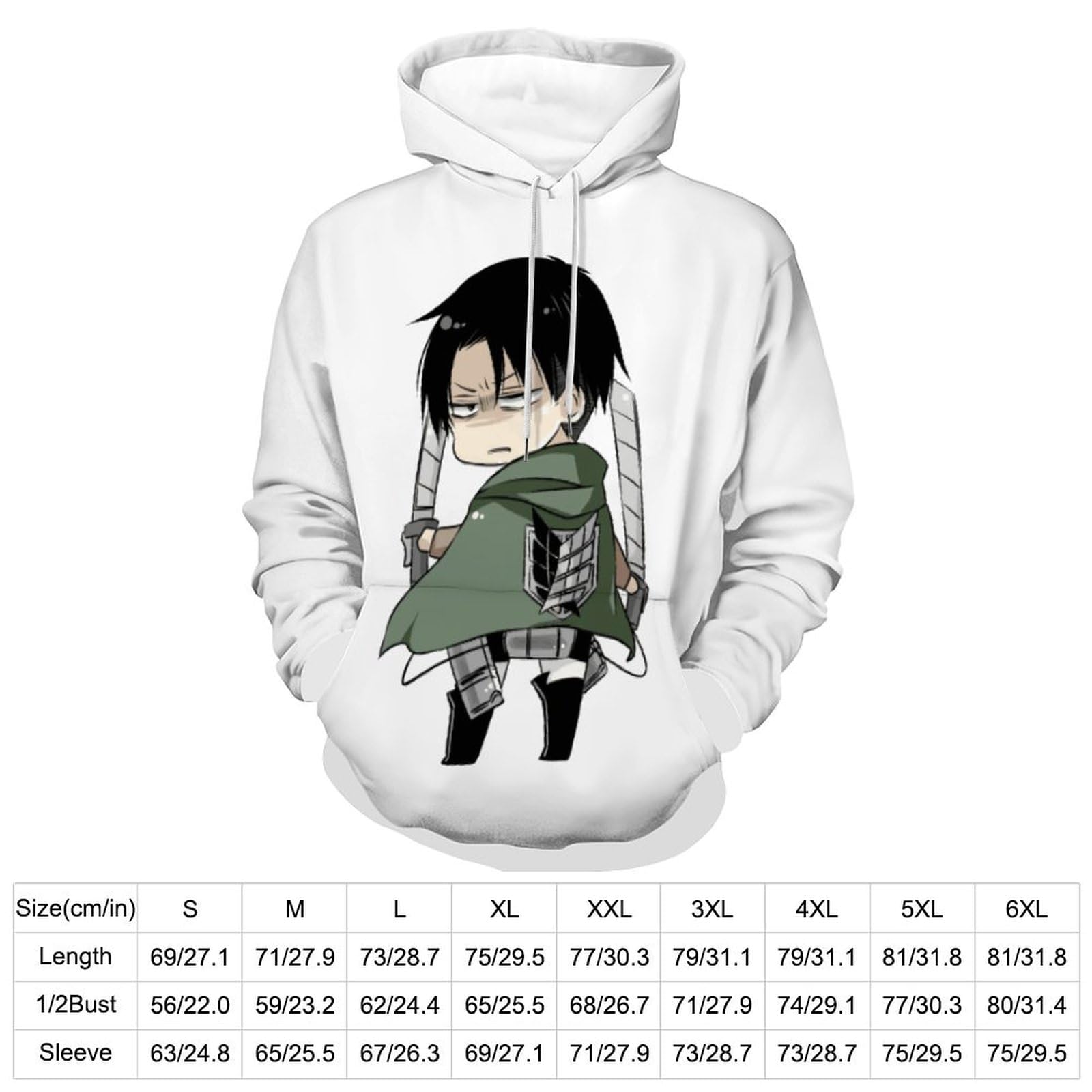Amazon.co.jp: パーカー 進撃の巨人 リヴァイ 兵長 フード付き