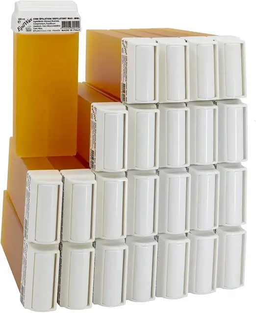 Pack de 24 Recharges Roll-On Cire Épilatoire au Miel - Jambes, Aisselles, Corps