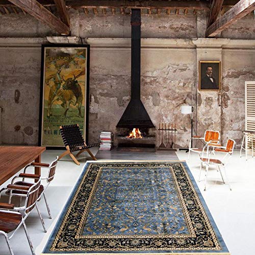 F & B RUGS ; SUPERIOR QUALITY PRODUCTS Carpet for Home Living Room Kashmiri Silk Carpet 5X7 FEET 150X200 CM Grey Colour