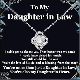 To My Daughter In Law Necklace From Mother, Daughter In Law Birthday Gifts With
