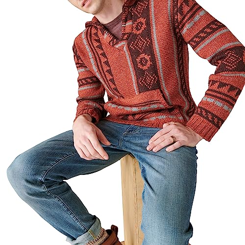 Lucky Brand Men's Southwestern Print Baja Sweater4