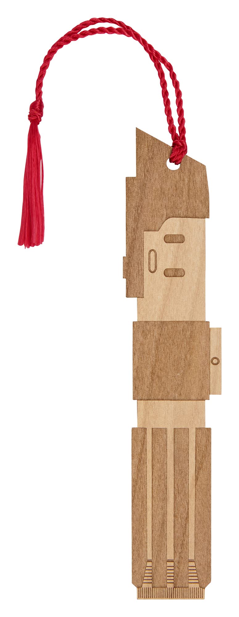 Juniper and Ivy Designs Star Wars Darth Vader Prequel Lightsaber Bookmark - Laser Engraved - Made in The USA - Wood Book Mark with Red Tassel