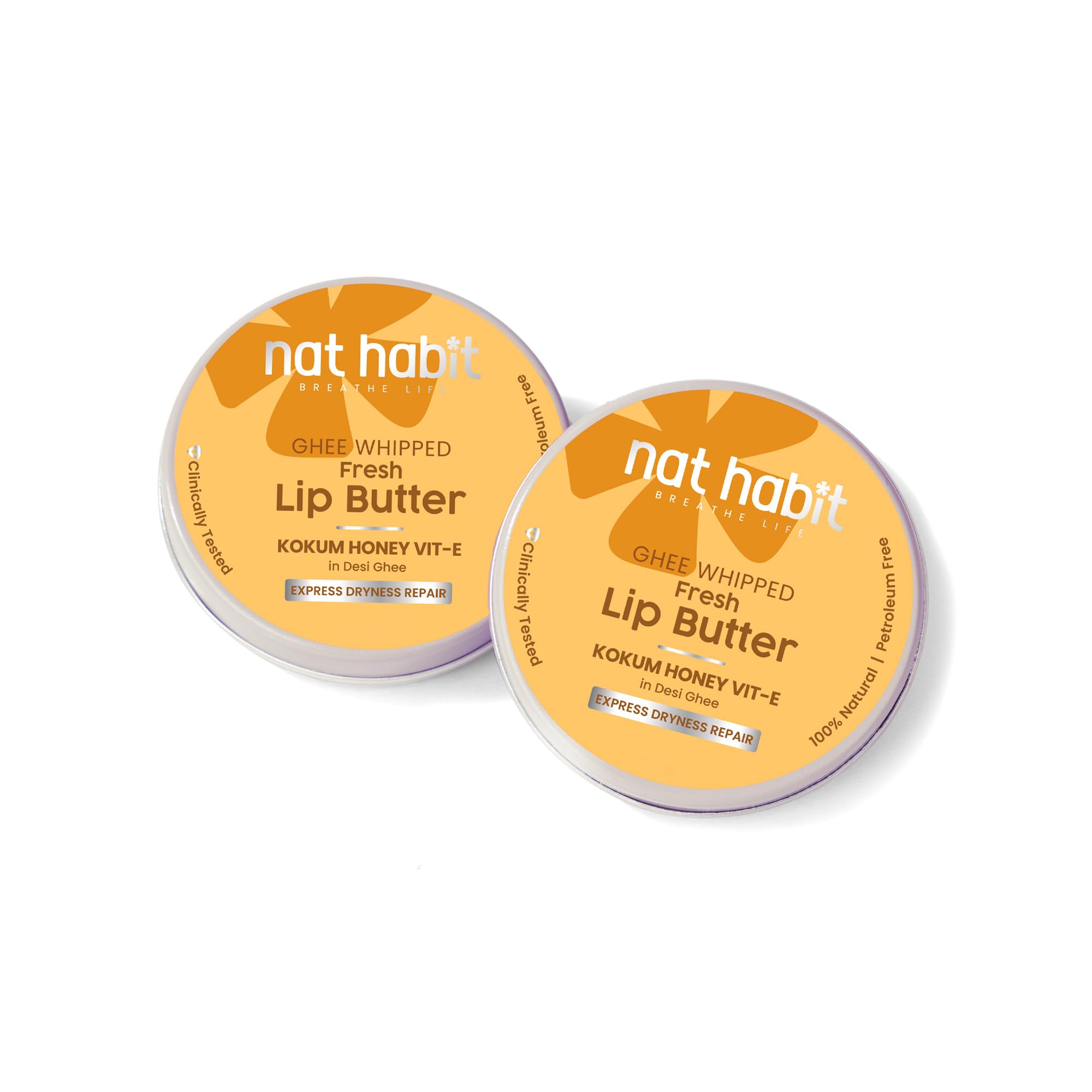 Kokum Honey Lip Balm Fresh Infused Lip Butter With Desi Ghee & Raw Honey For Lip Pigmentation, Lightening, Lip Repair, Dark And Chapped Lips 8gm- (Pack of 2)