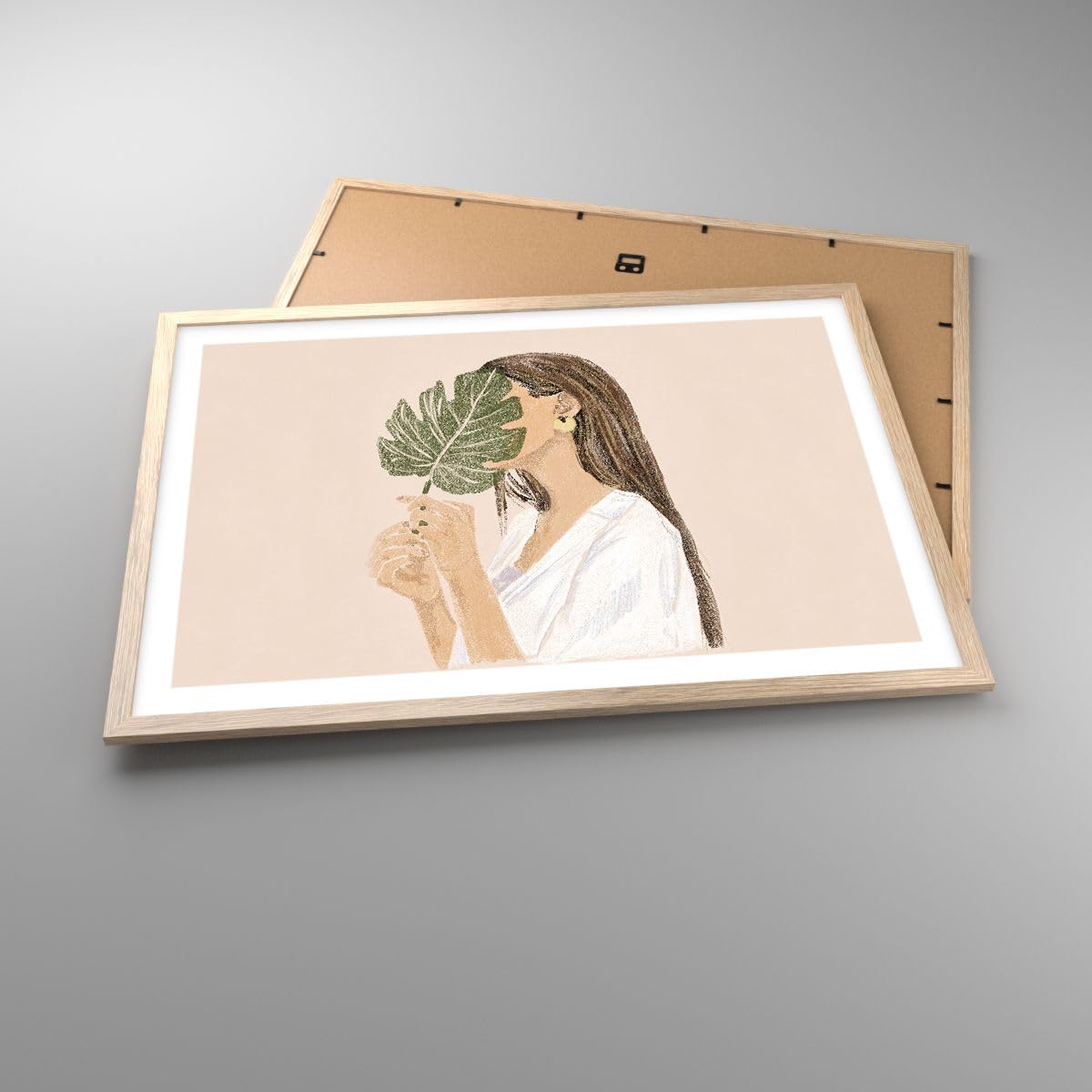 Poster da Parete 70x50 cm Cornice Rovere Botanica Persone - 5512 - P2N