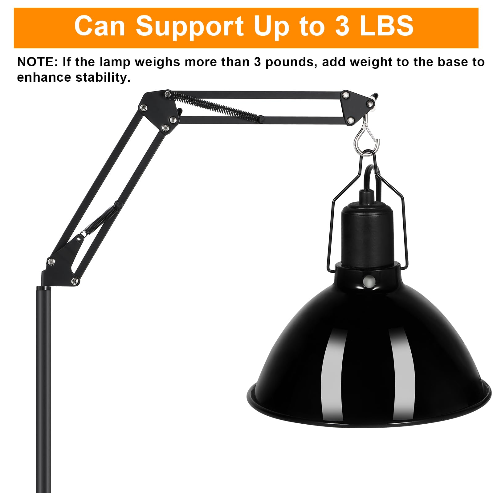 DXOVEEN Reptile Lamp Stand Reptile Light Stand (15.7inch to 74.3