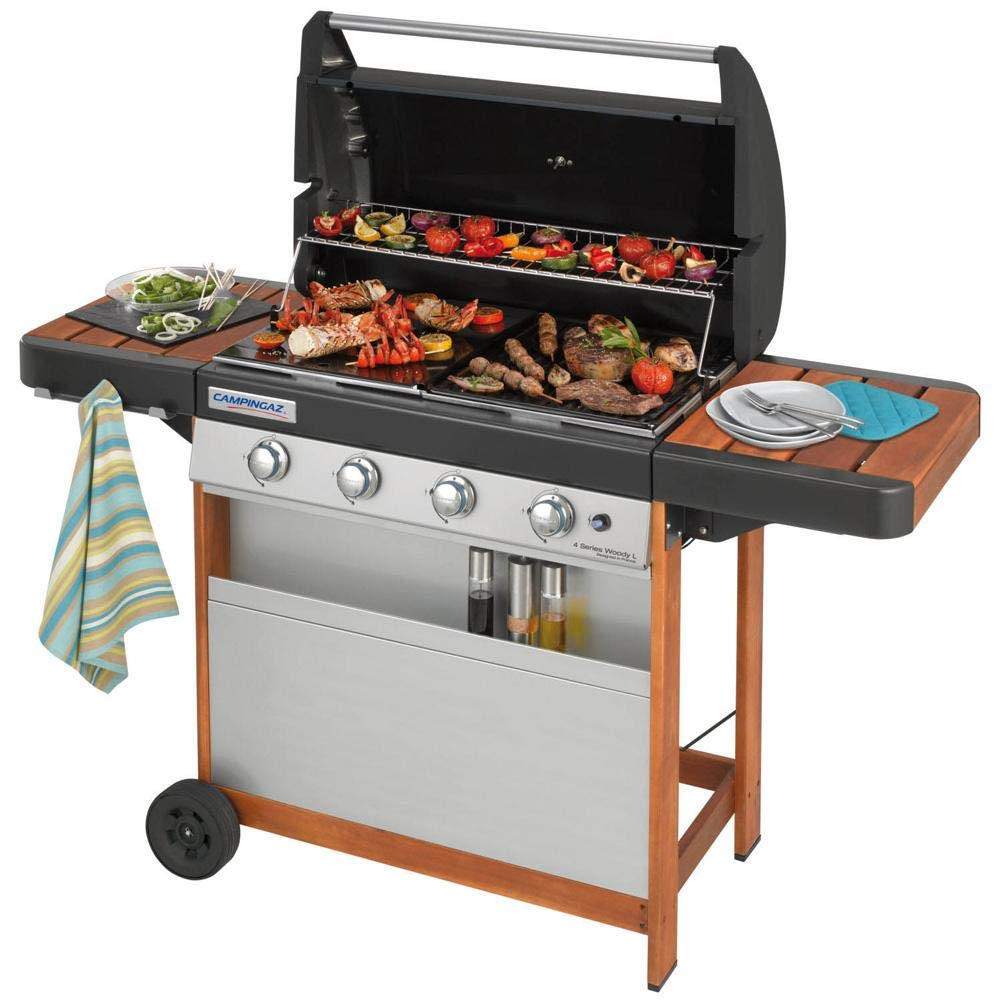 Campingaz 4 Series Woody L Barbecue Grill 4 Bruciatori 12.8 kW InstaClean Acciaio Grigio