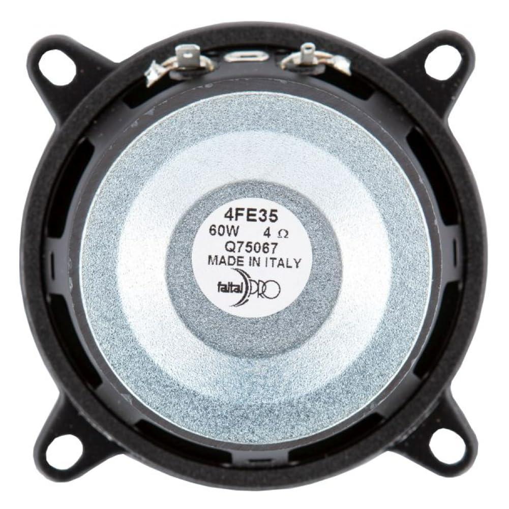 ZESTAW DO FAITAL PRO 4FE35 4 ohm, 1 głośnik niskotonowy o wymiarach 10 cm 100 mm 4" średnicy, 30 W rms i 60 W maks., czułość 91 db, do samochodów, 1 sztuka
