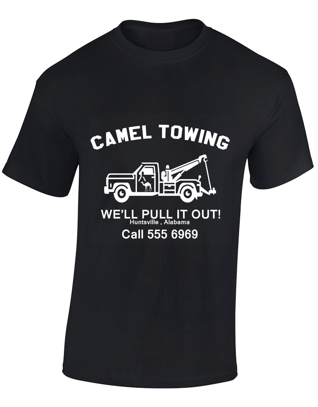 Camel Towing' Funny Cool Present for Men & Teenagers T-Shirts Tops (Black/X-Large)