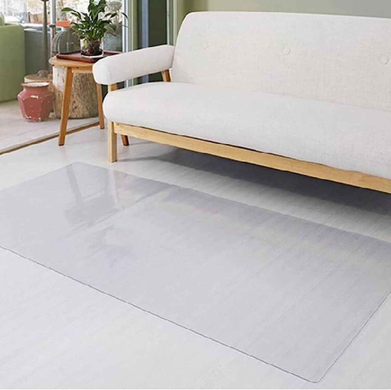 PVC Transparent Chair Pad for Office,Home,Transparent Table Cover,Waterproof Plastic Floor Covering(80 * 120cm)